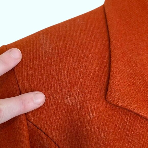 V. Pat Argenti Boutique Orange Button Blazer - Picture 7 of 11